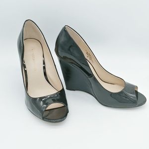 Black Patent Leather Wedge shoes